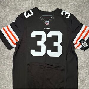 Nike Black Jersey with White and Orange Stripes